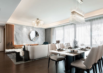 壹思設計-140㎡山茶白唯美樣板間